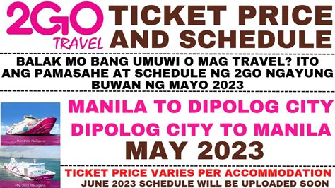 manila to dipolog ticket price